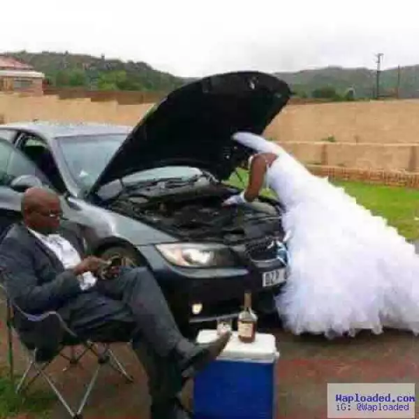 This Is What Happens When You Force A Man To Marry You (Hilarious Photo)